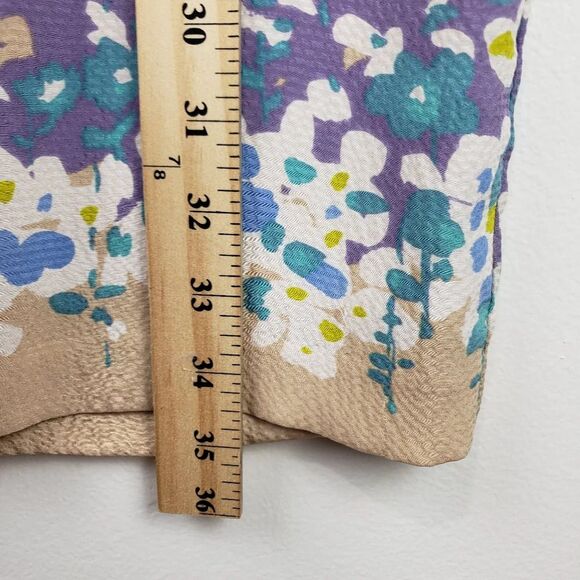 Beth Bowley Silk Dress Women's 6 Sleeveless Floral Multicolor Tie Waist Casual - Picture 15 of 16